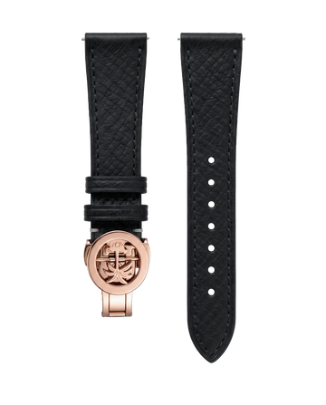 Textured Black Leather Strap