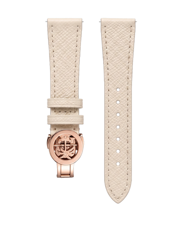 Grained Ivory Leather Strap